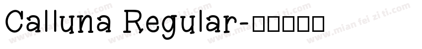 Calluna Regular字体转换